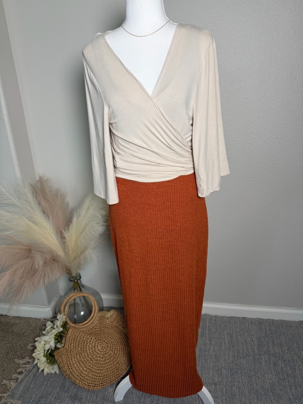 Zenana - Cream Multi Wrap crop Top - Picture 7 of 12